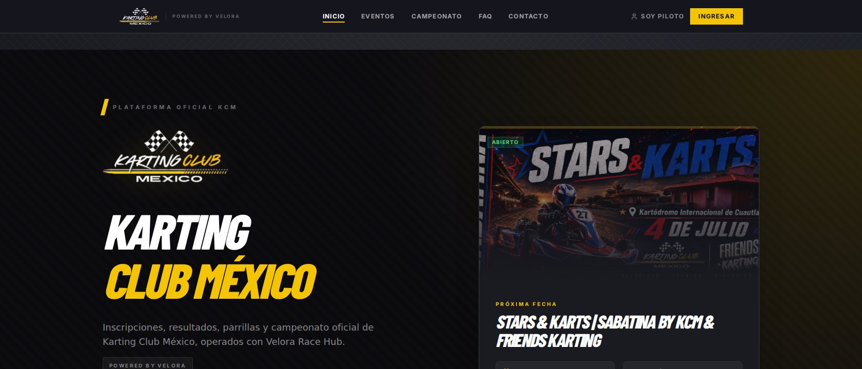 Sitio de Karting Club México